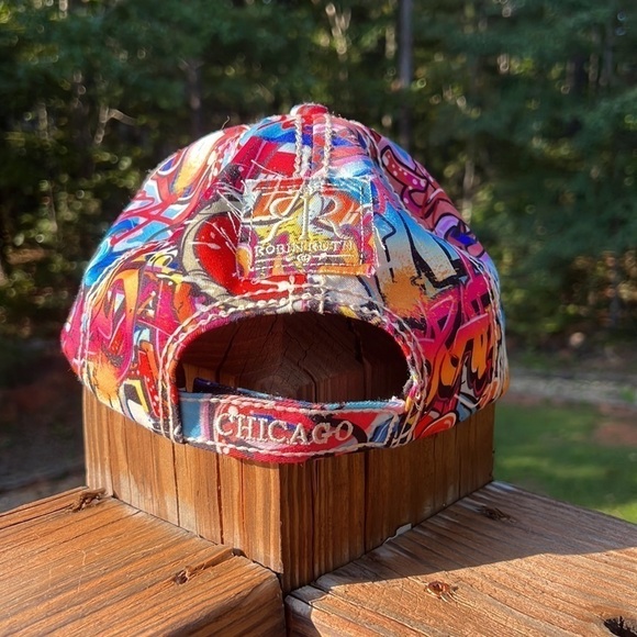 Robin Ruth CHICAGO Graffiti Hat Cap Adjustable Strapback 90s Big Logo Streetwear - Picture 6 of 10